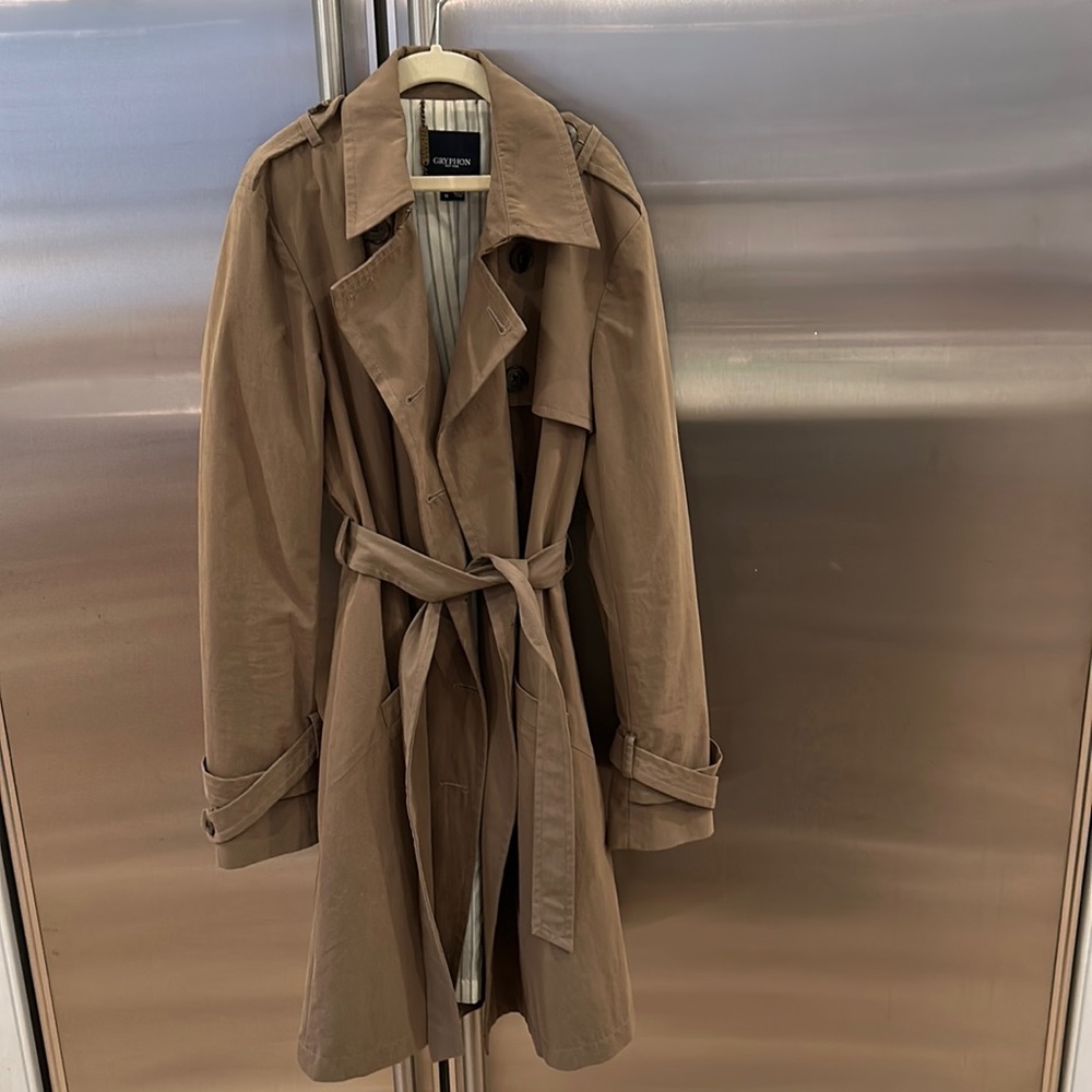 Belted trench coat